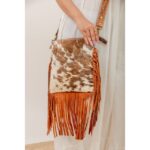 Natural Cowhide Fringe Bag - Image 6