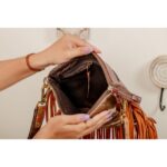Natural Cowhide Fringe Bag - Image 2