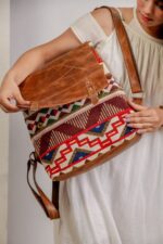 Leather Jacquard Backpack - Image 3