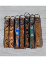 Leather Tooling Carving Keychain